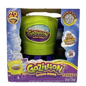 Gazillion Premium Bubbles Tornado Bubble Machine New Includes Solution Ages 3+